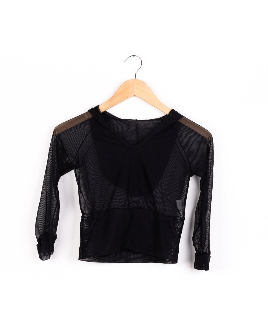 Mesh Hoodie Black-Tanks-Fanilu