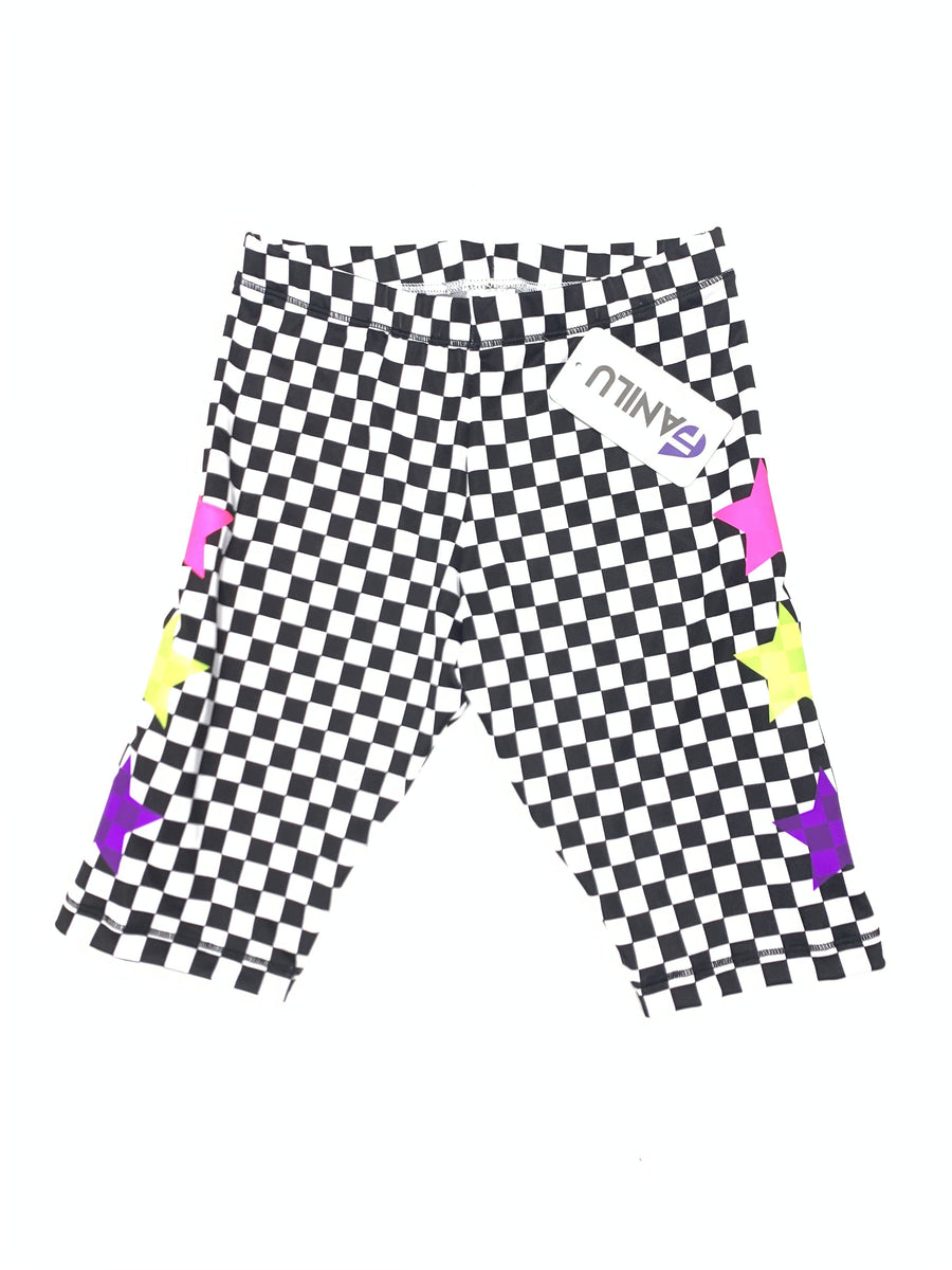 Checkers Neon Shorts-Short-Fanilu 