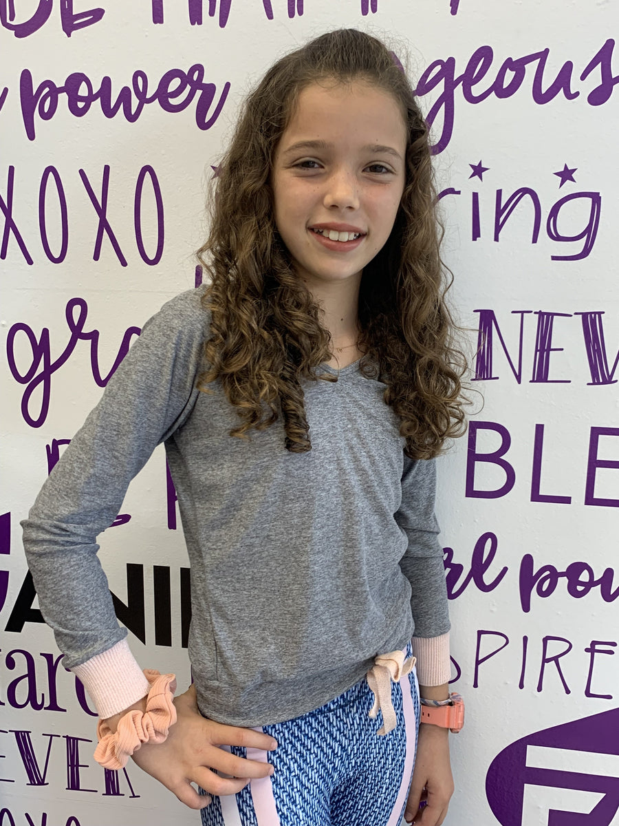 Hoodie Grey and Pink-Fanilu