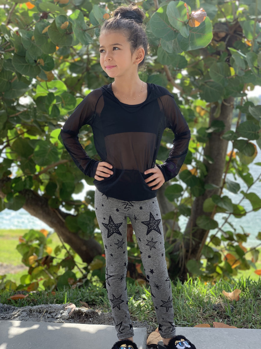 Mesh Hoodie Black-Tanks-Fanilu