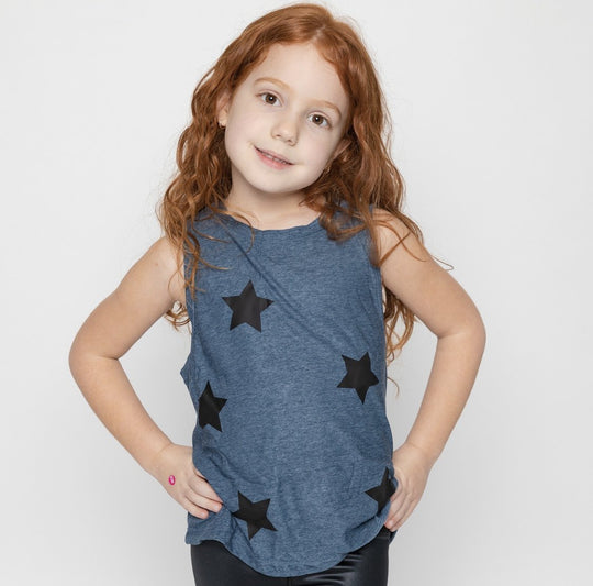 Stars Black Blue Tank-Tanks-Fanilu