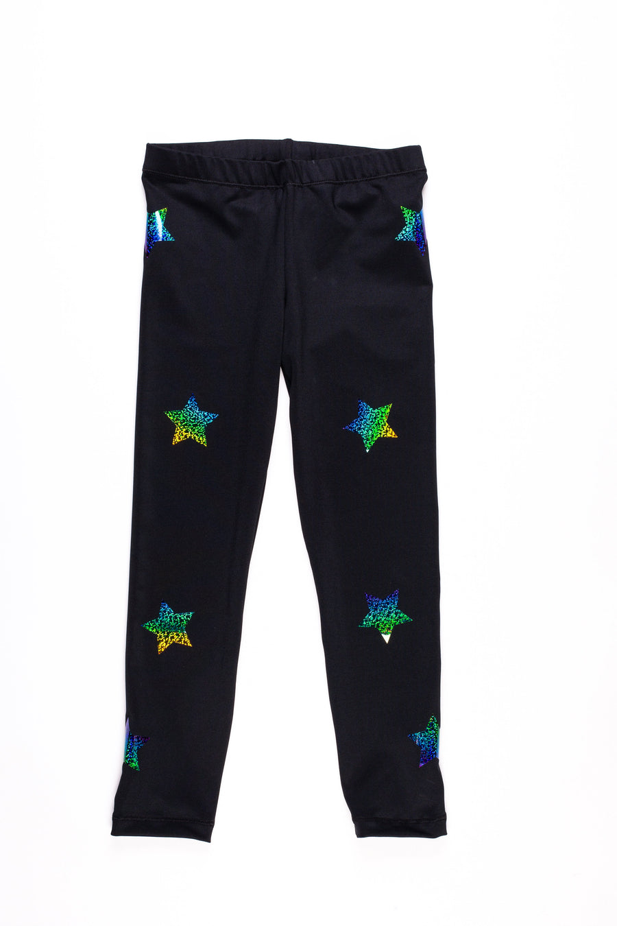 Stars Multicolor Black Leggings-Legging-Fanilu 