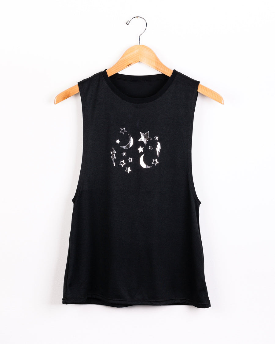 Galaxy Black Tank-Tanks-Fanilu 