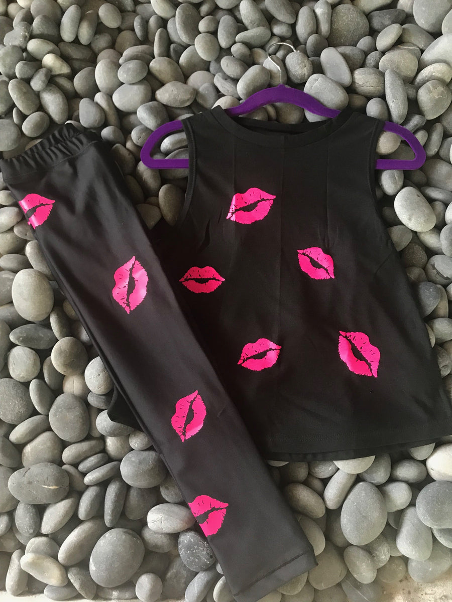 Leggings for Teens  Kiss pink –