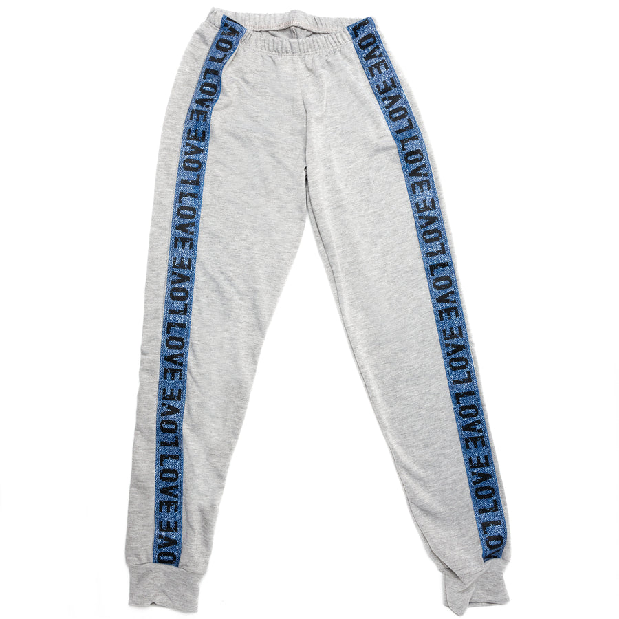 Joggers With Blue Love Lines
