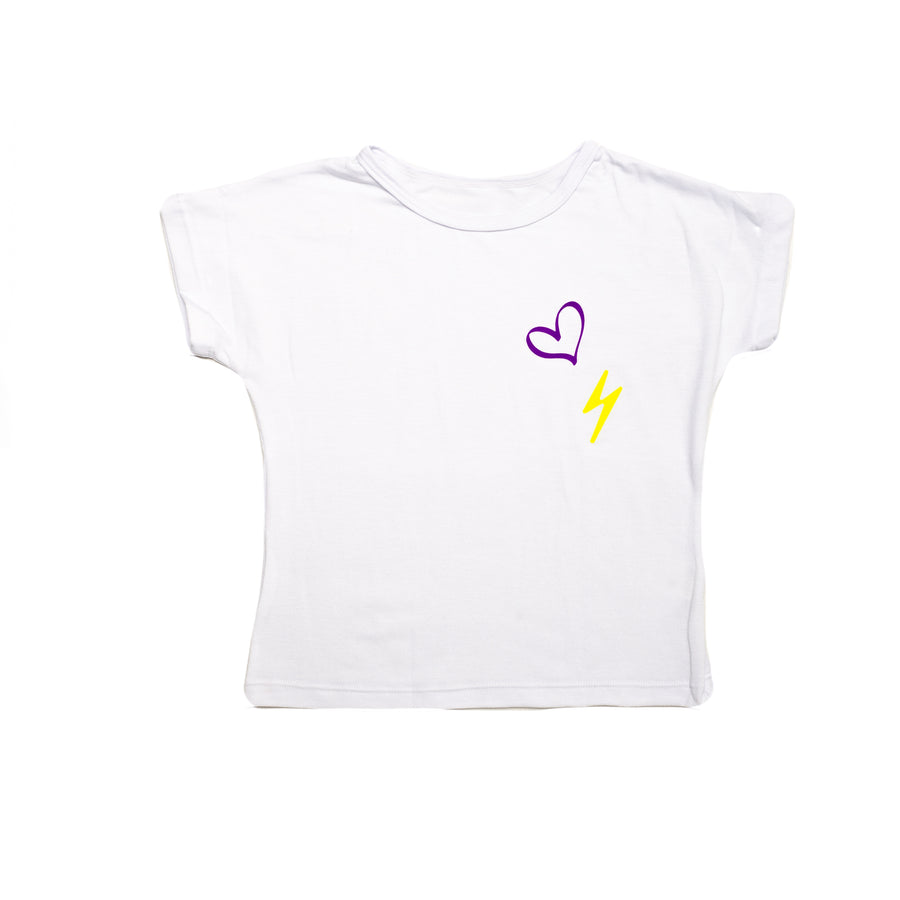 T-Shirt With Heart And Lightning